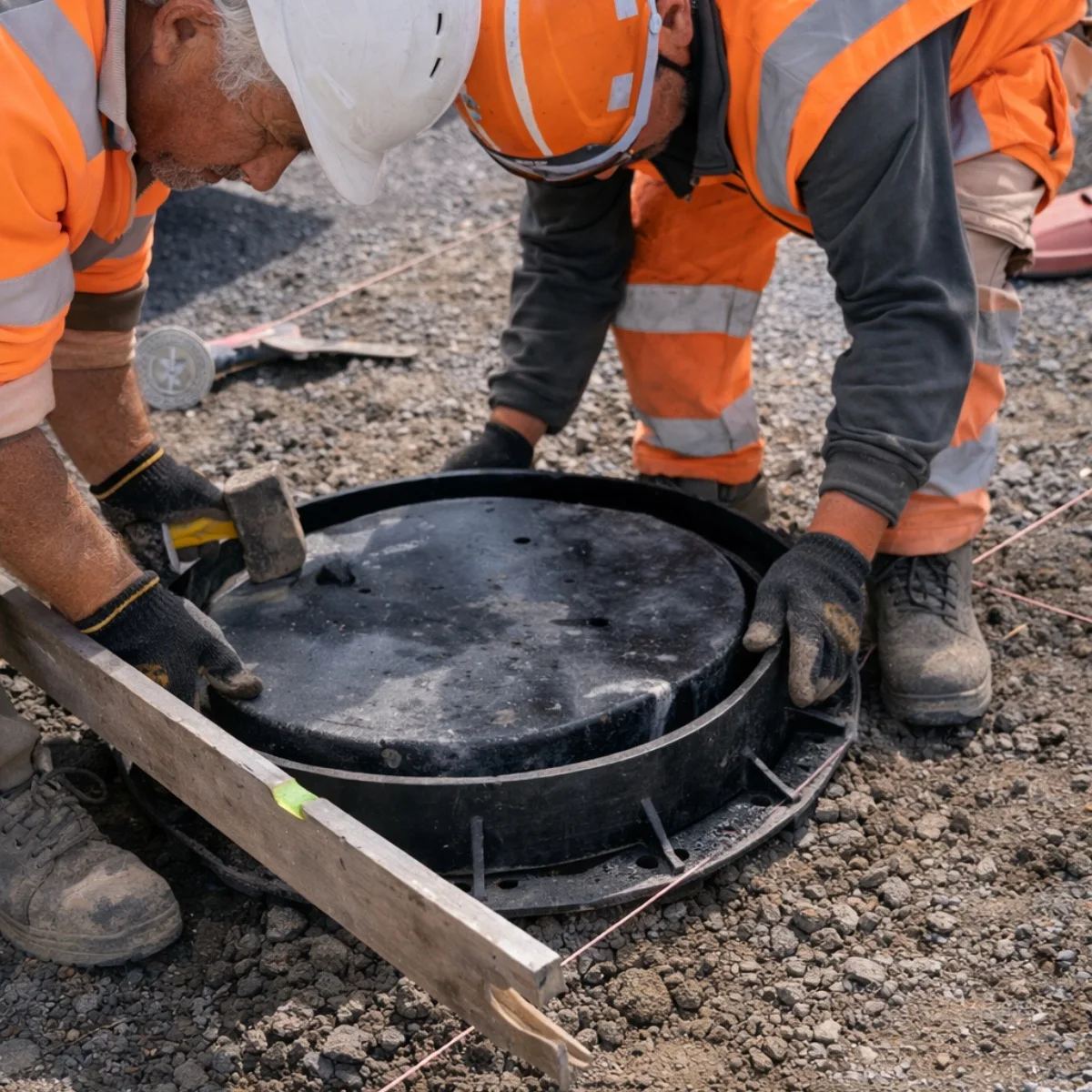 Équipe de chantier autour du ROLY ROAD